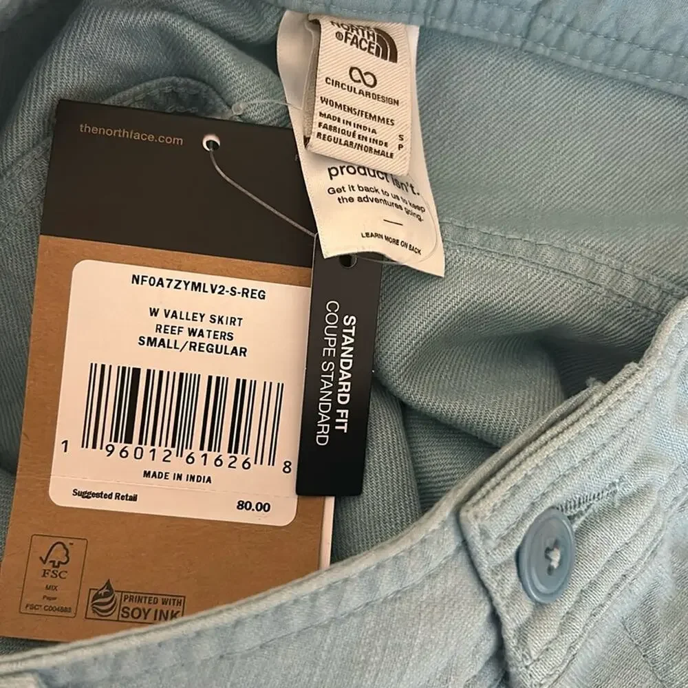 The North Face Skirt Sz S Blue Utility Mini Gorpcore Outdoor Hiking Casual NWT - Picture 4 of 8